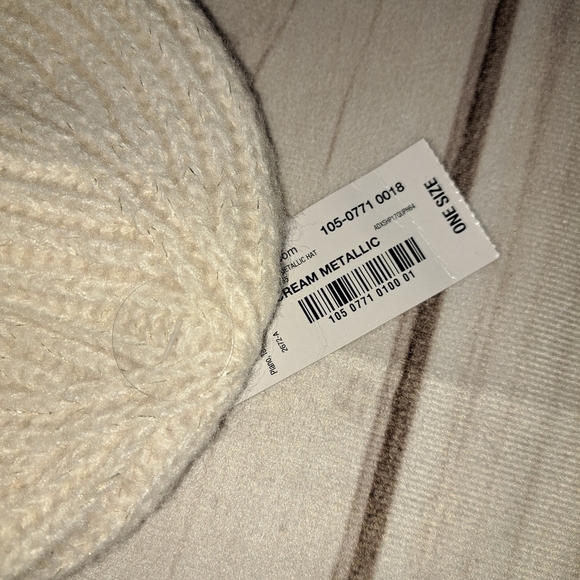 3 FOR 12 SALE Mix It Cream Metallic Beanie Cap Hat - Picture 6 of 10